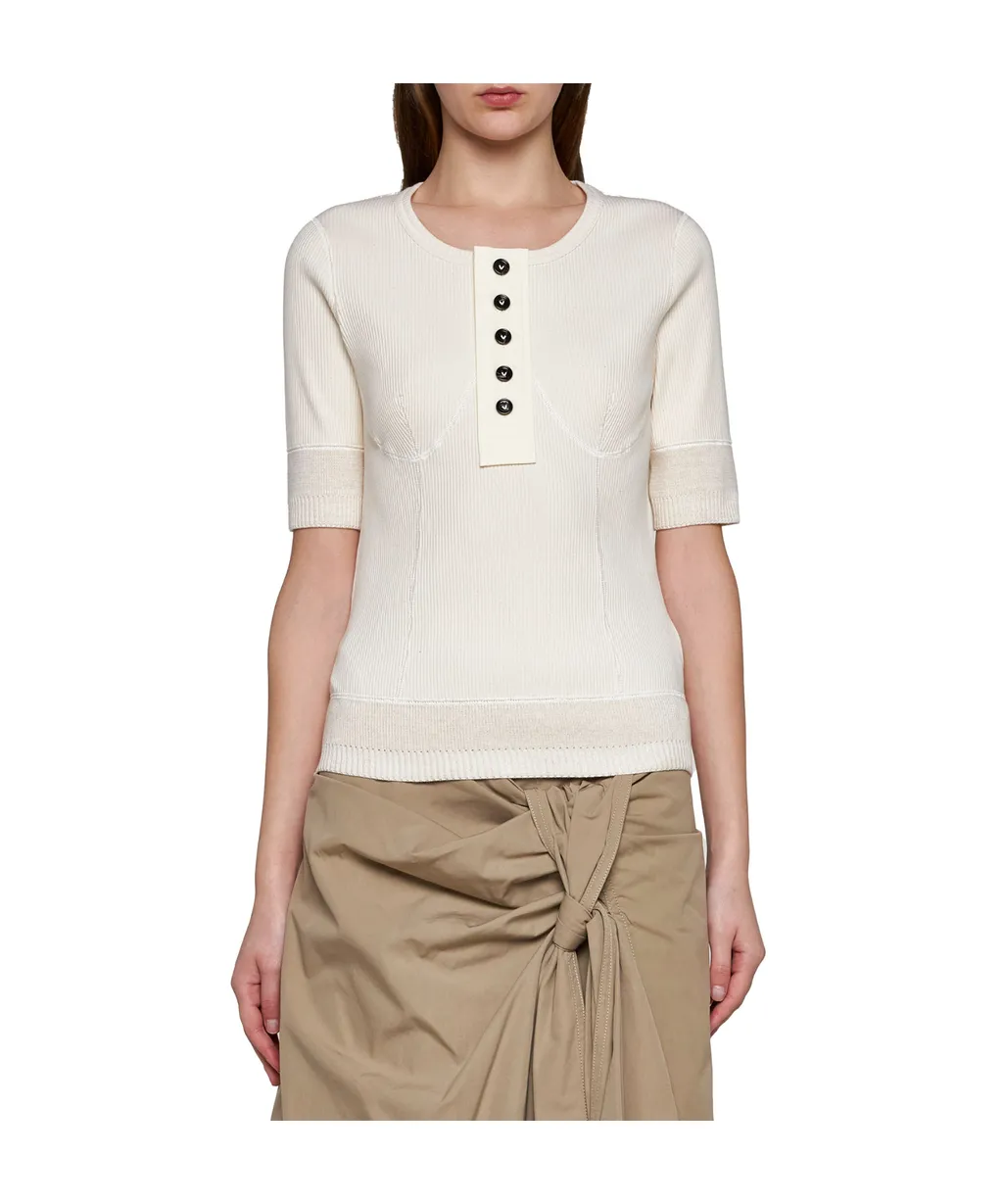 Bottega Veneta Slim Fit Ribbed Knit Top