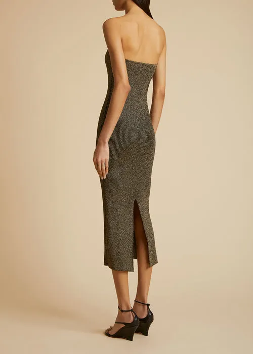 Khaite The Rumer Ribbed Midi Dress