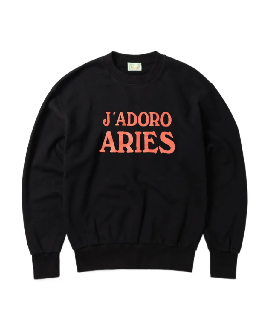 Aries Logo Printed Crewneck Sweatshirt