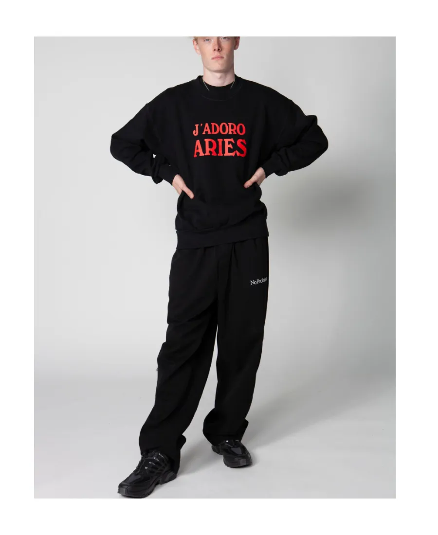 Aries Logo Printed Crewneck Sweatshirt