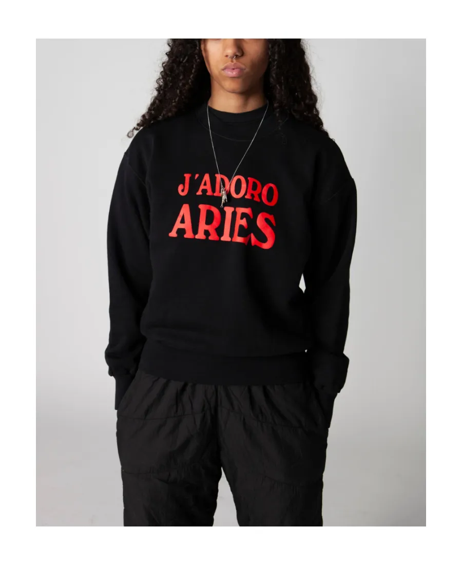 Aries Logo Printed Crewneck Sweatshirt