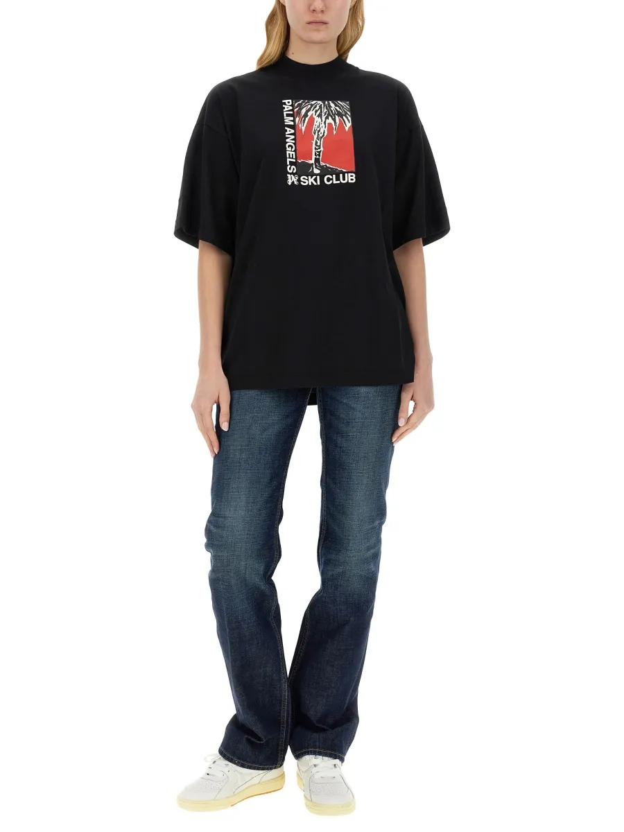 Palm Angels Graphic Printed Crewneck T-Shirt