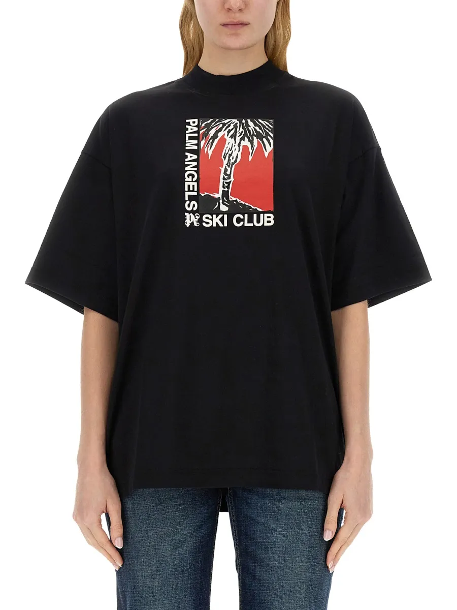 Palm Angels Graphic Printed Crewneck T-Shirt