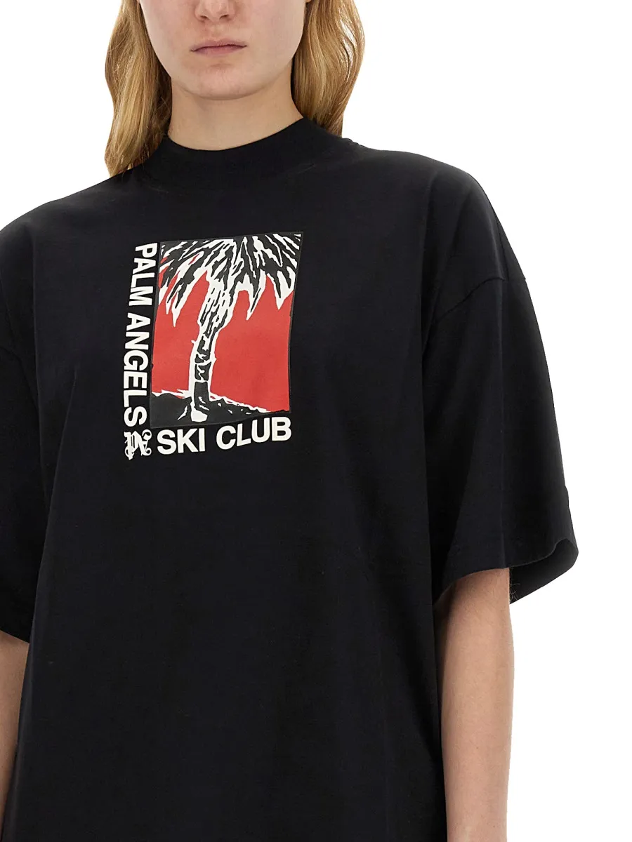 Palm Angels Graphic Printed Crewneck T-Shirt