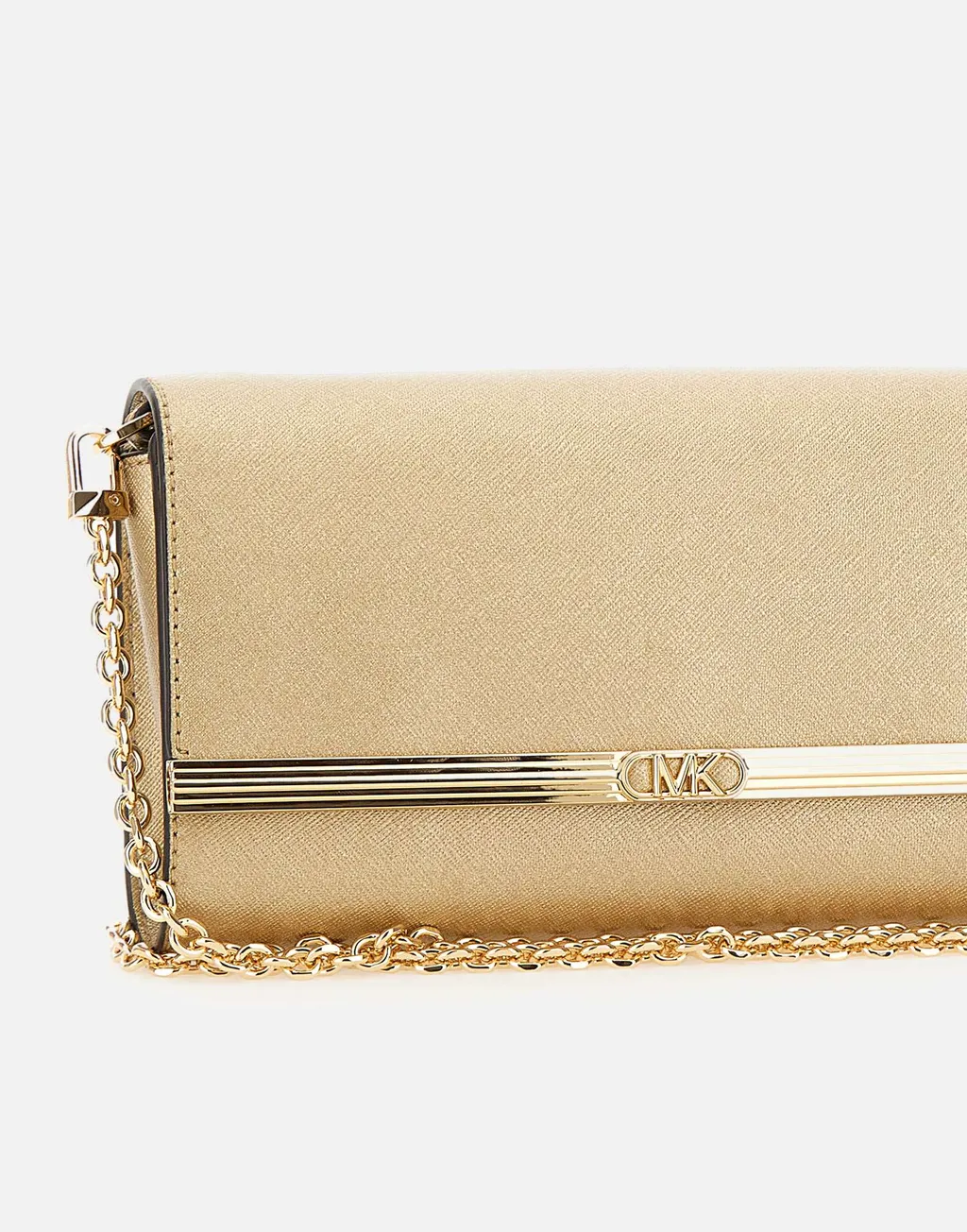 Michael Kors Mona Large Metallic Clutch Bag