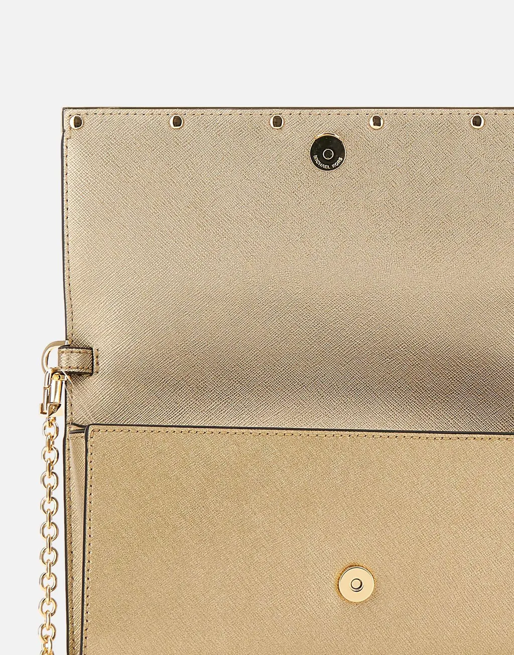 Michael Kors Mona Large Metallic Clutch Bag
