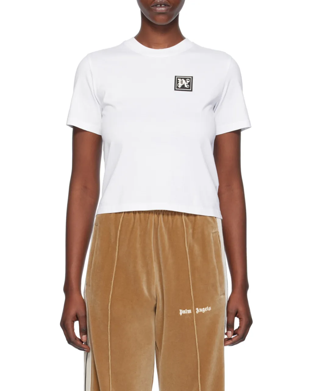 Palm Angels Logo Patch Crewneck T-Shirt