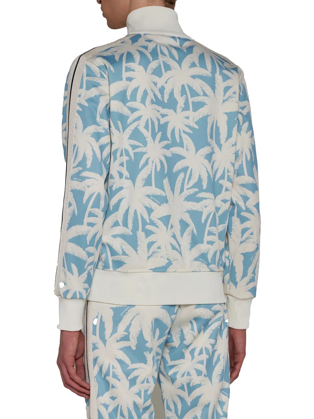 Palm Angels Palm-Printed Side Stripe Detailed Track Jacket