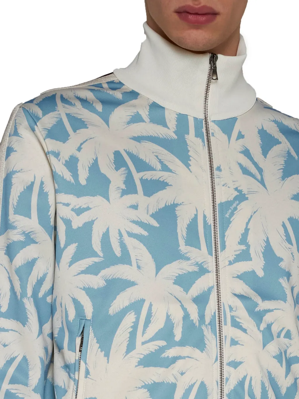 Palm Angels Palm-Printed Side Stripe Detailed Track Jacket