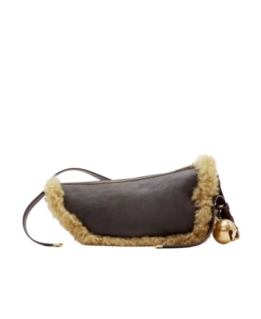Small Shield Leather Shoulder Bag