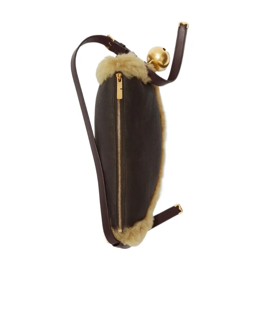 Small Shield Leather Shoulder Bag