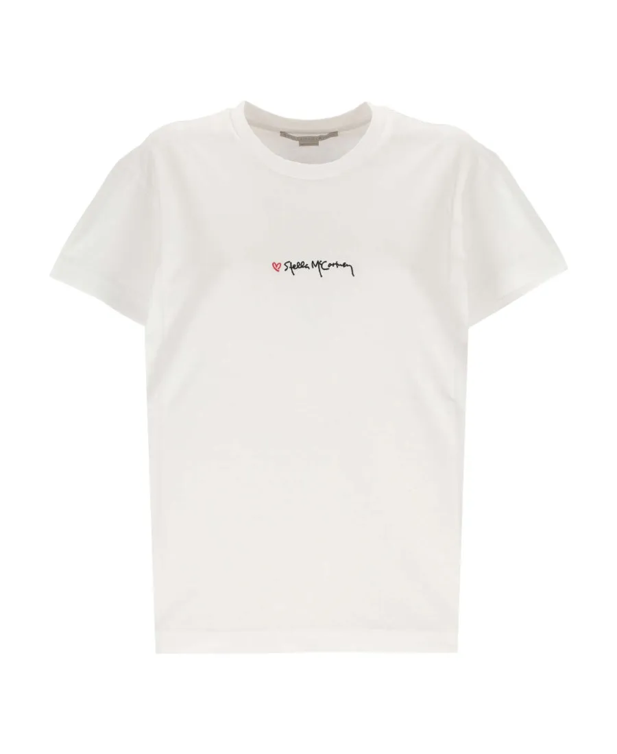 Stella Mccartney Logo Embroidered Crewneck T-Shirt