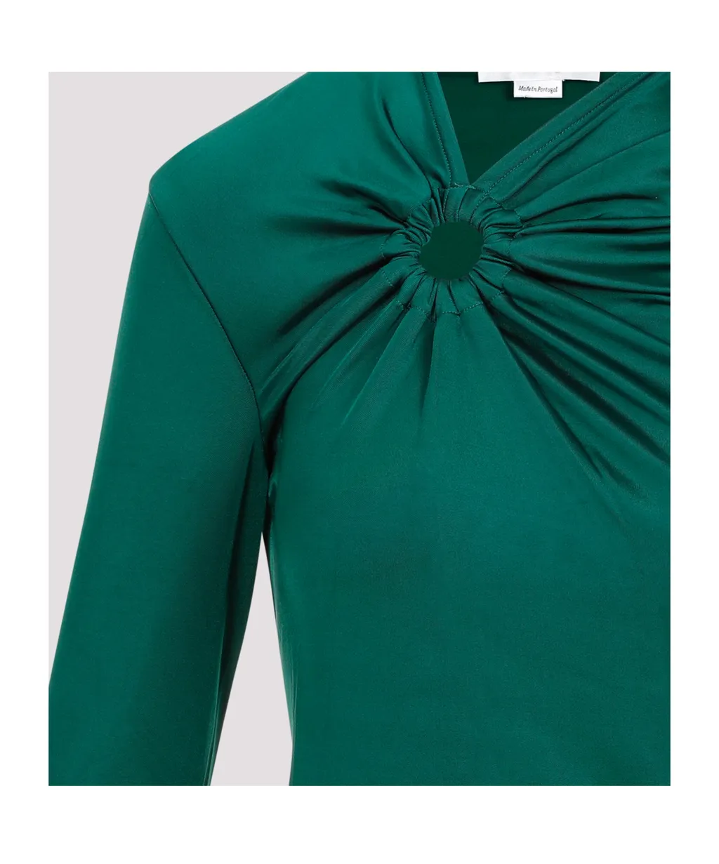 Victoria Beckham Long-Sleeved Cut-Out Detailed Top