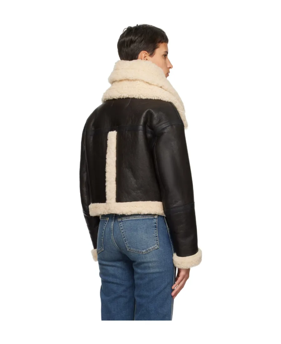 Laminated Design Leather Jacket