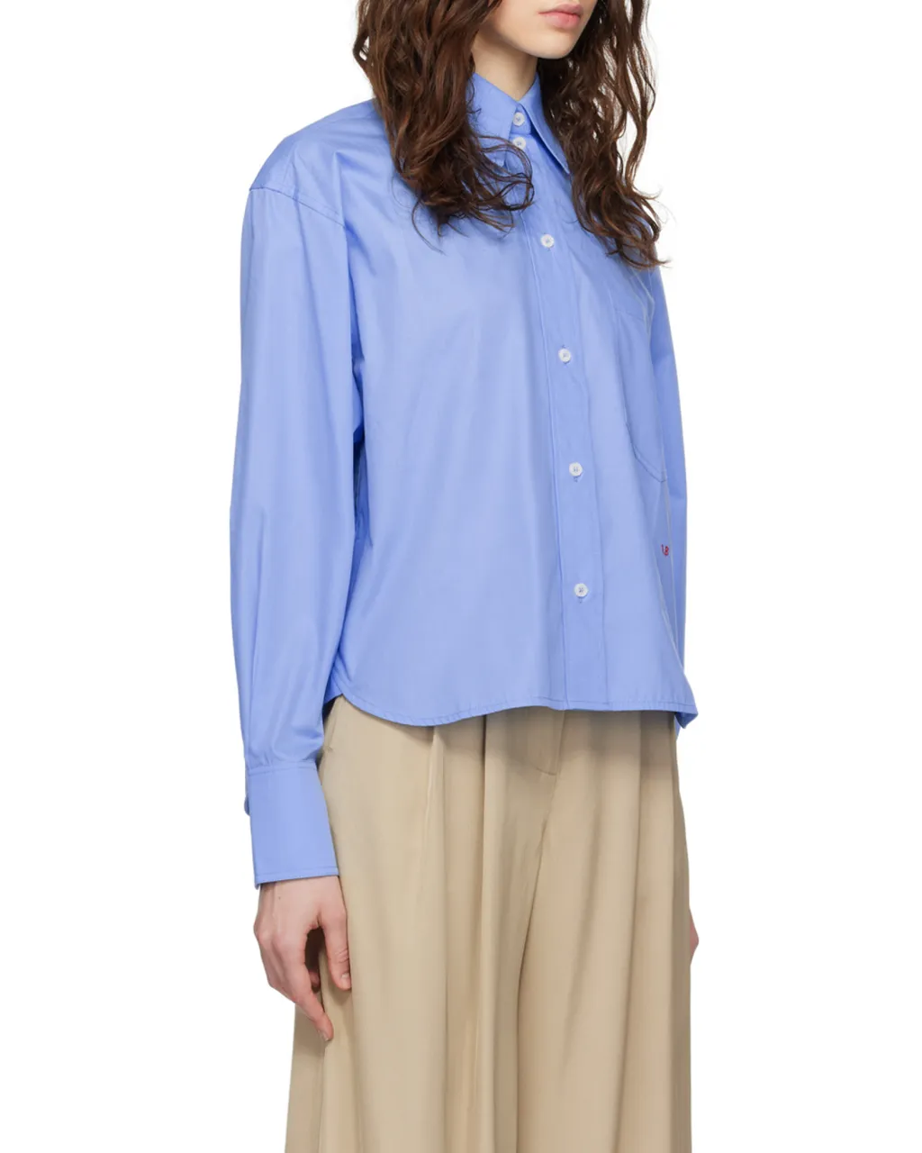 Victoria Beckham Logo Embroidered Long-Sleeved Shirt