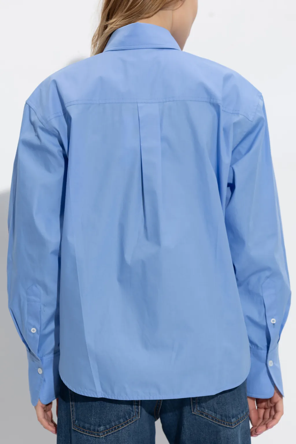 Victoria Beckham Logo Embroidered Long-Sleeved Shirt