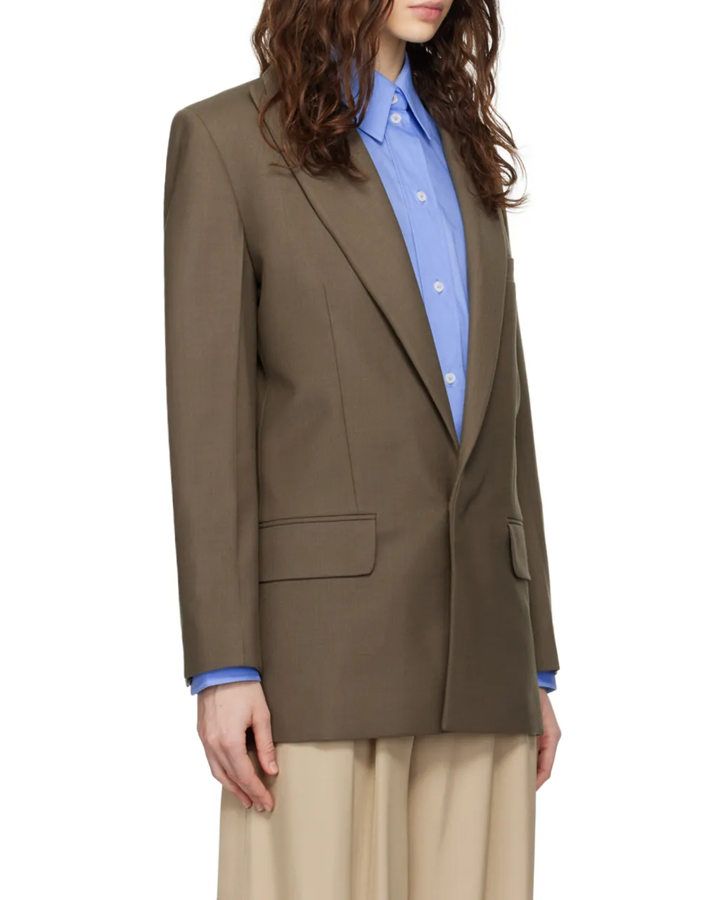 Single-Breasted Twill Blazer