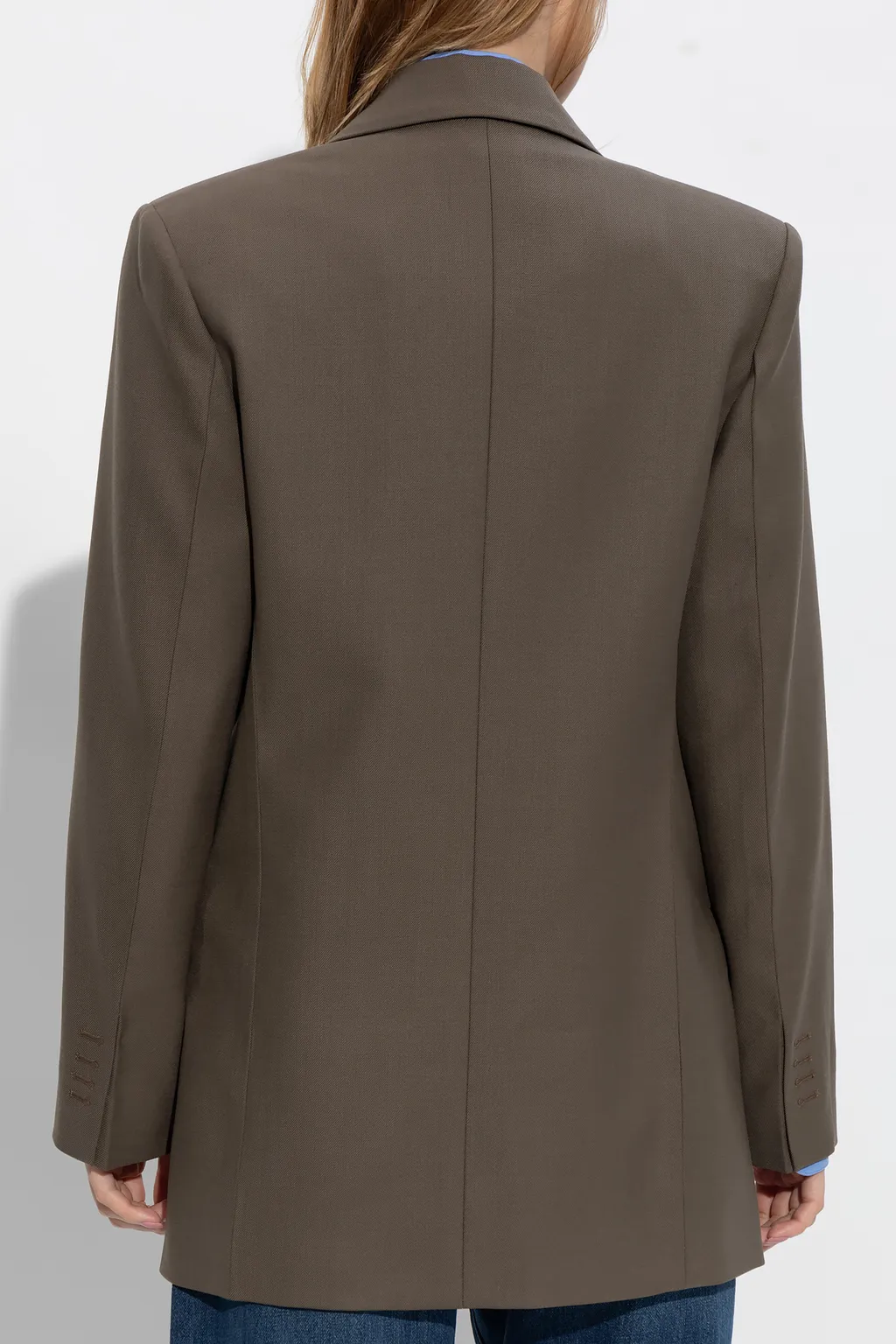 Single-Breasted Twill Blazer