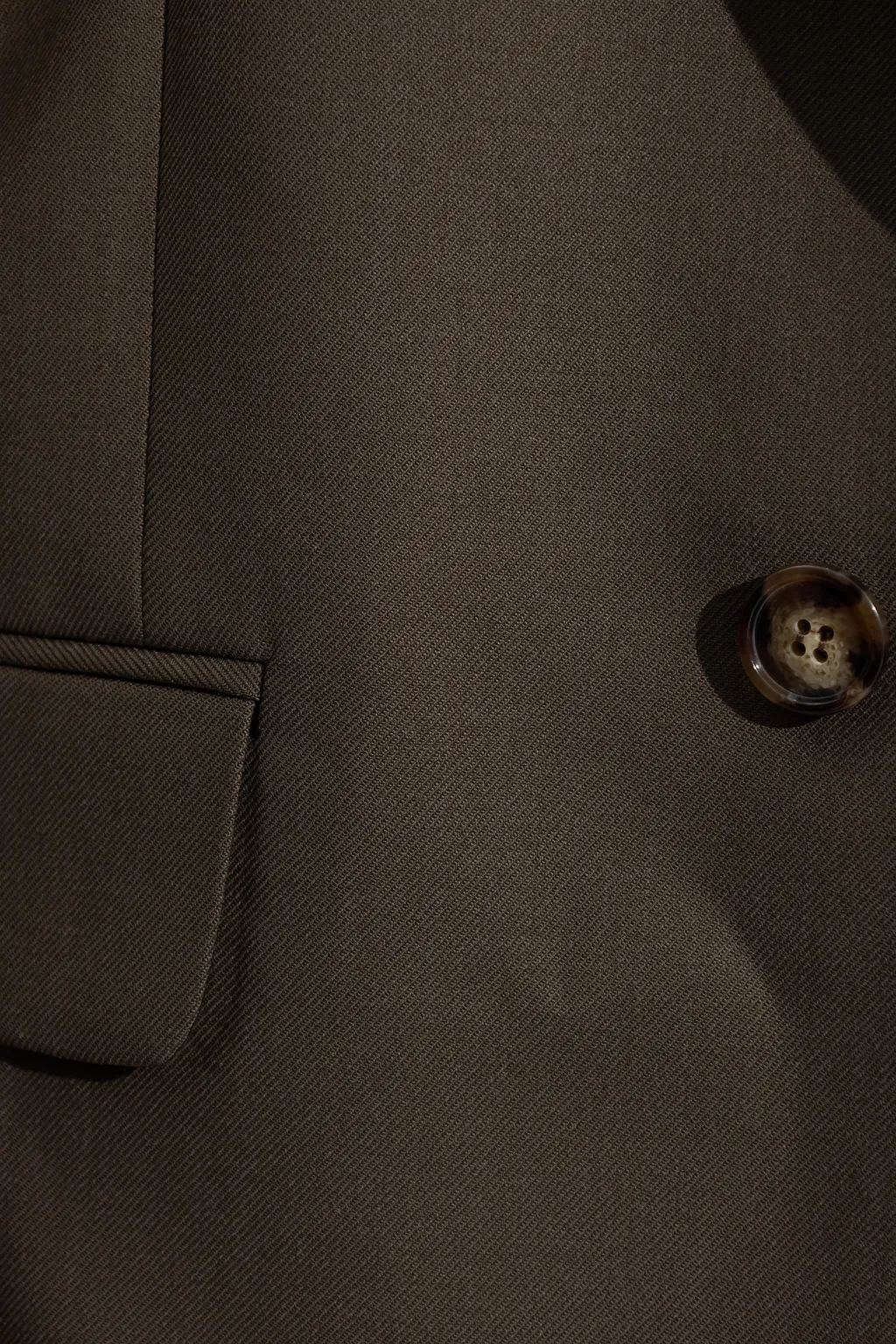 Single-Breasted Twill Blazer