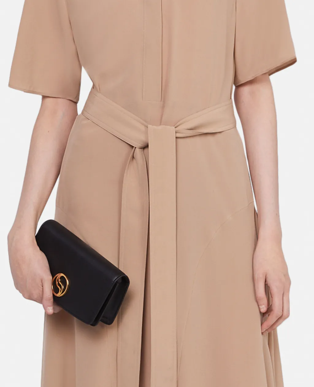 Silk Shirt Midi Dress