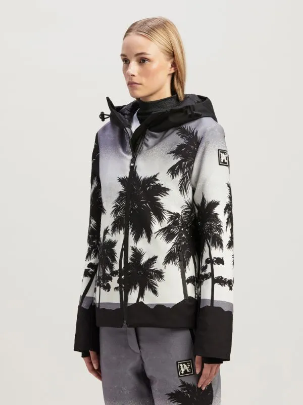 Palm Angels Palm Tree-Printed Zippeded Ski Jacket