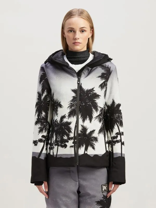 Palm Angels Palm Tree-Printed Zippeded Ski Jacket
