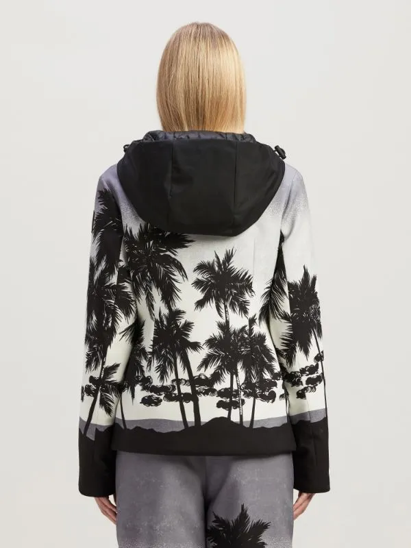 Palm Angels Palm Tree-Printed Zippeded Ski Jacket