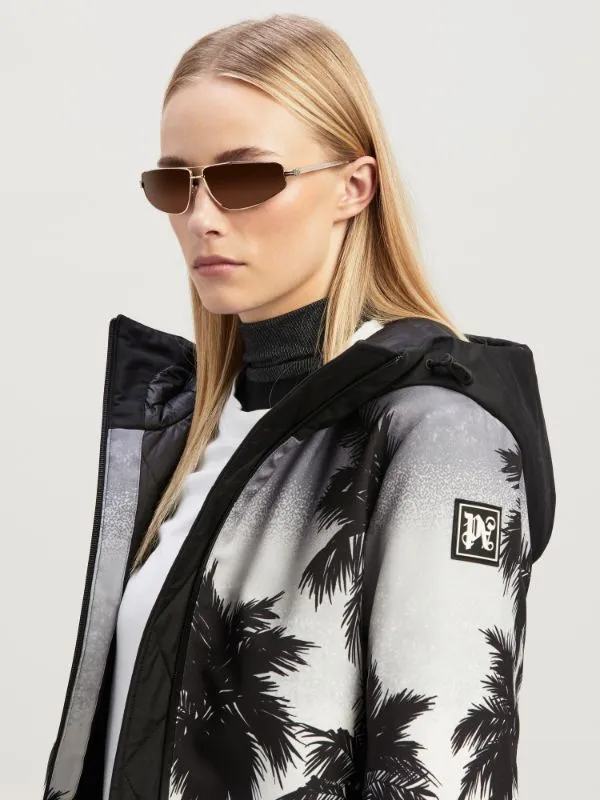 Palm Angels Palm Tree-Printed Zippeded Ski Jacket