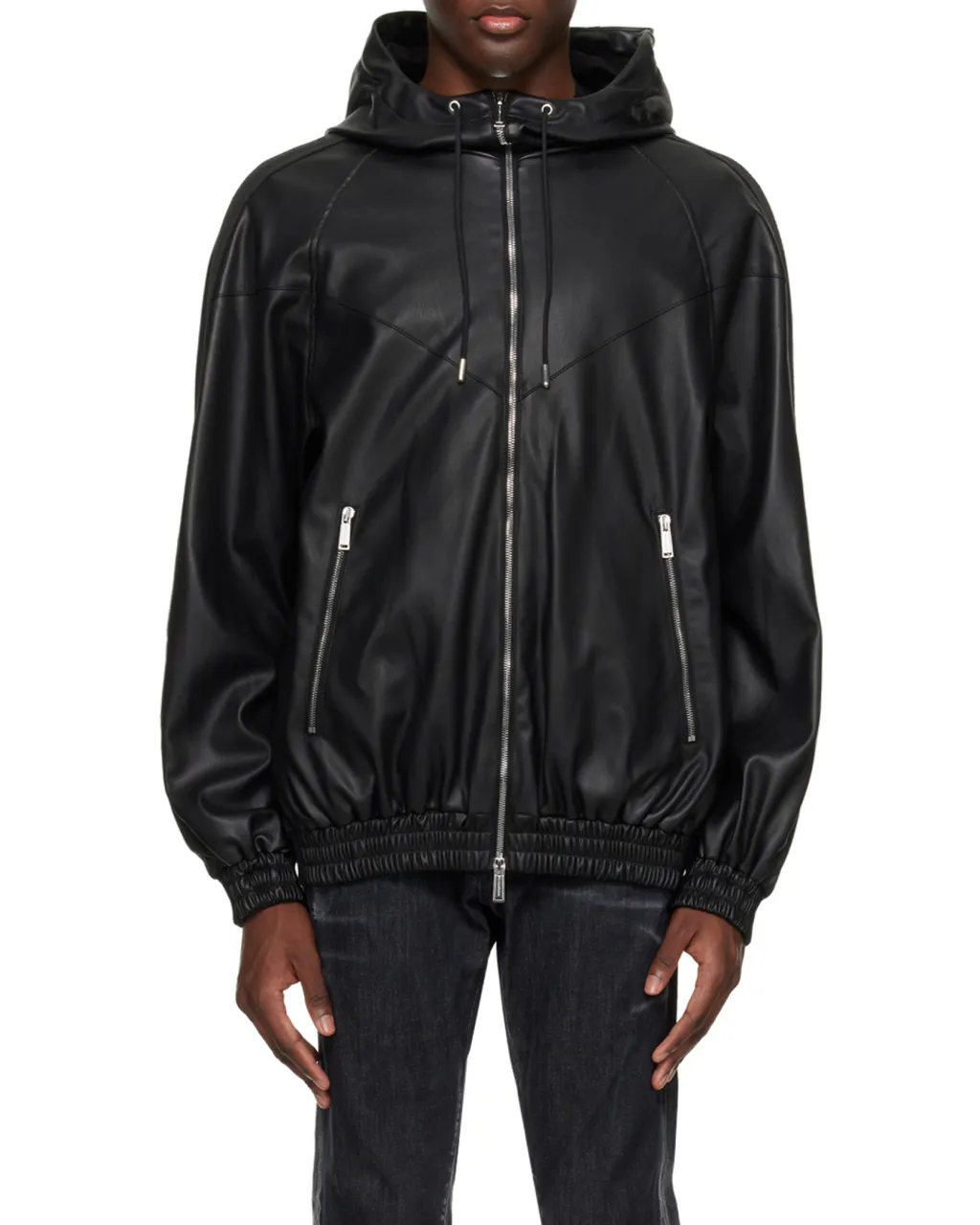 Dsquared2 Hooded Leather Jacket