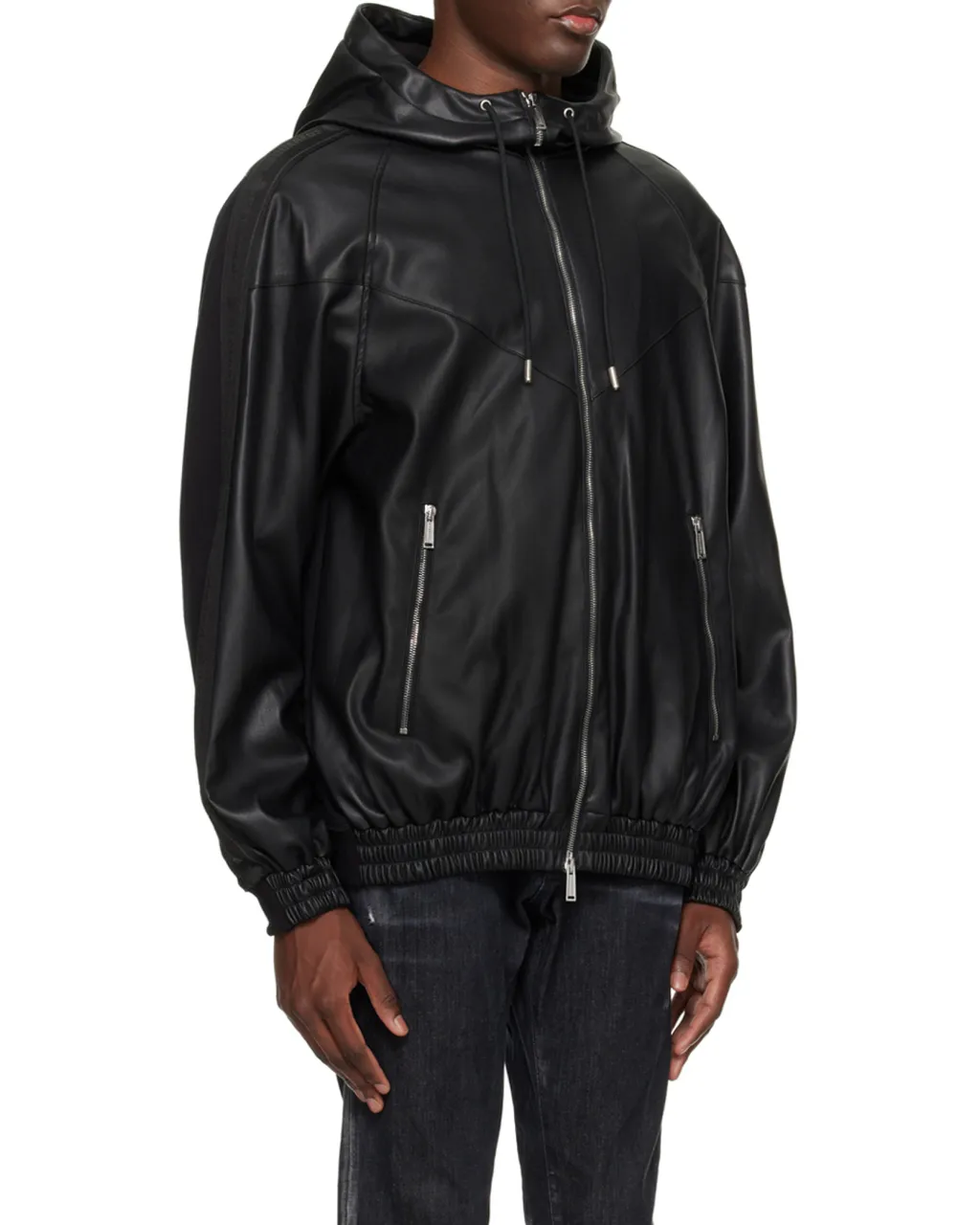 Dsquared2 Hooded Leather Jacket