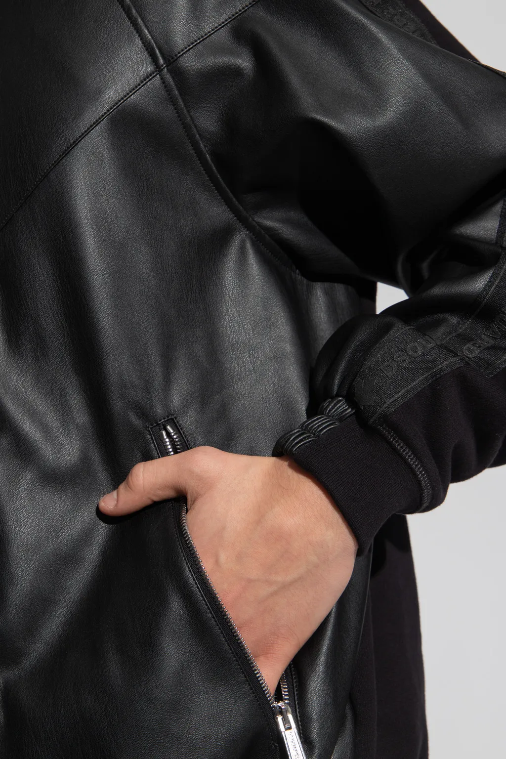 Dsquared2 Hooded Leather Jacket