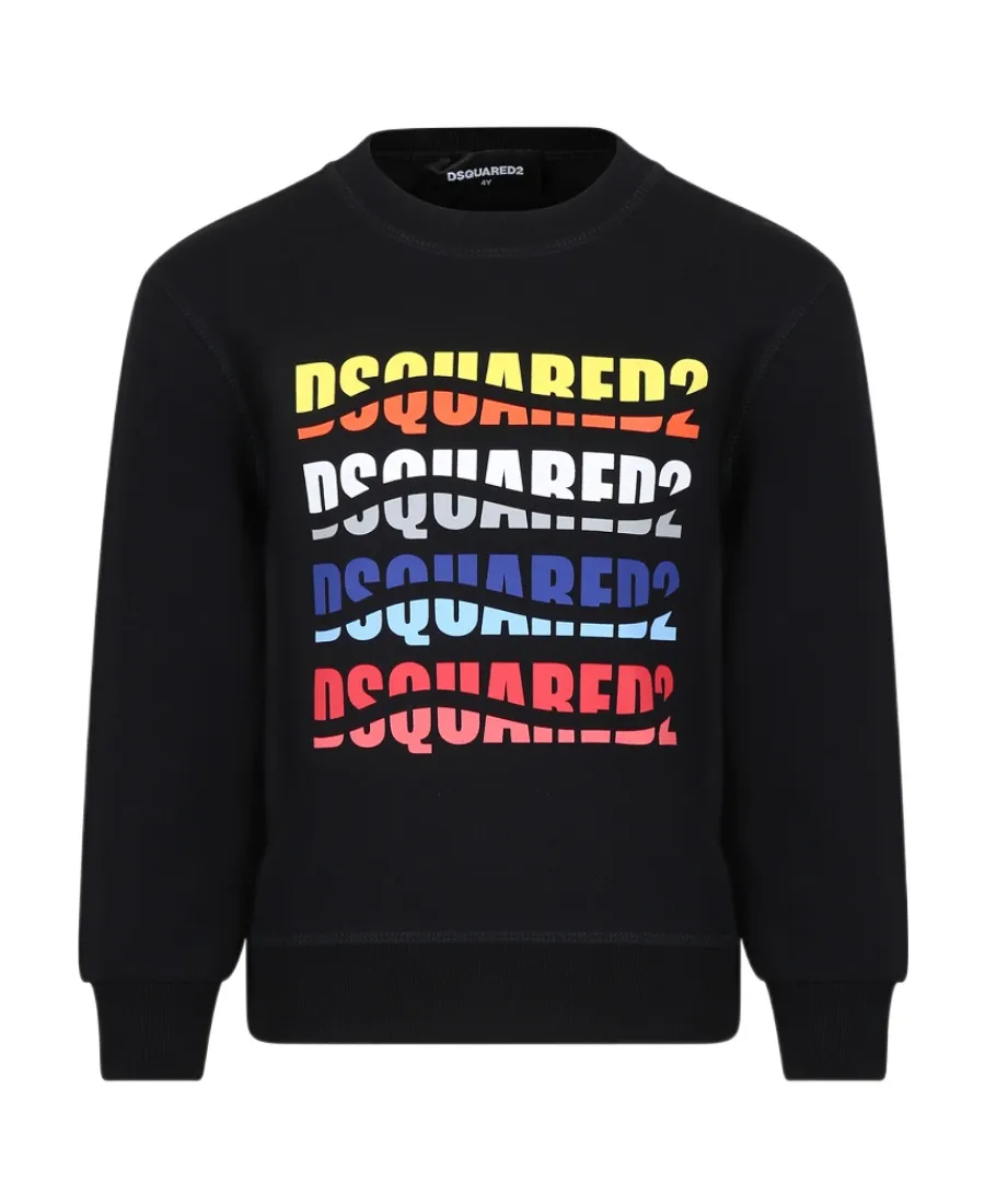 Dsquared2 Kids Logo Printed Crewneck Sweatshirt