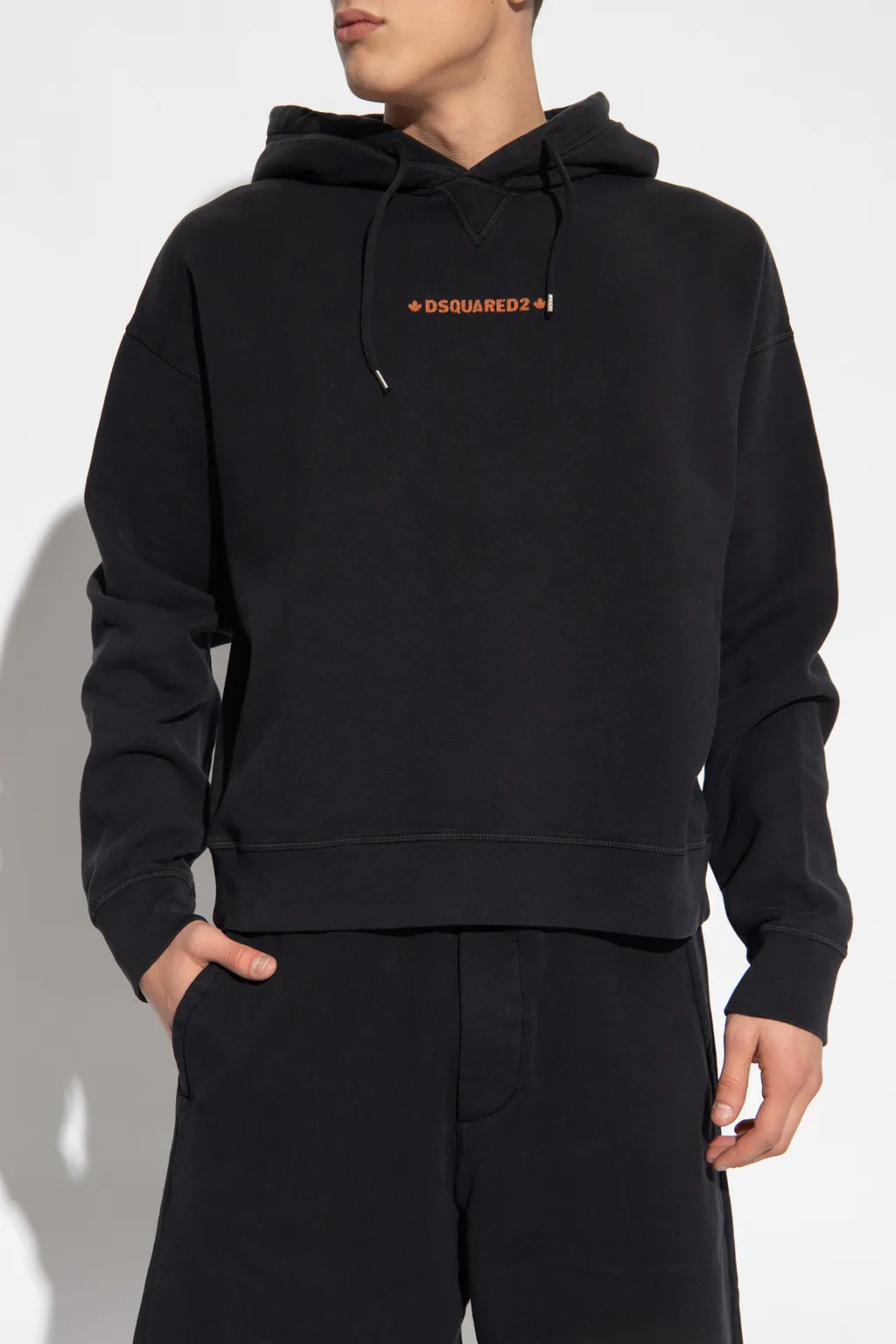 Dsquared2 Logo Printed Drawstring Hoodie