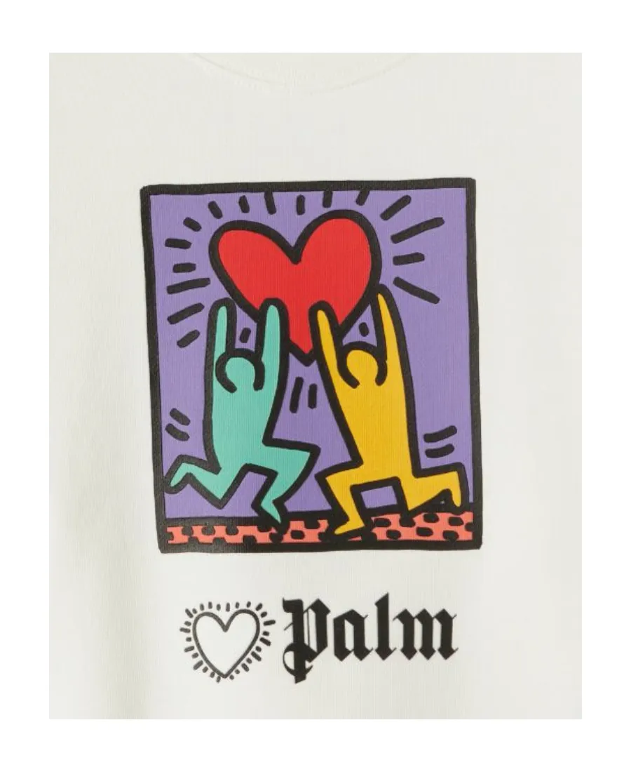 Palm Angels Kids X Keith Haring Logo Printed Sweatshirt