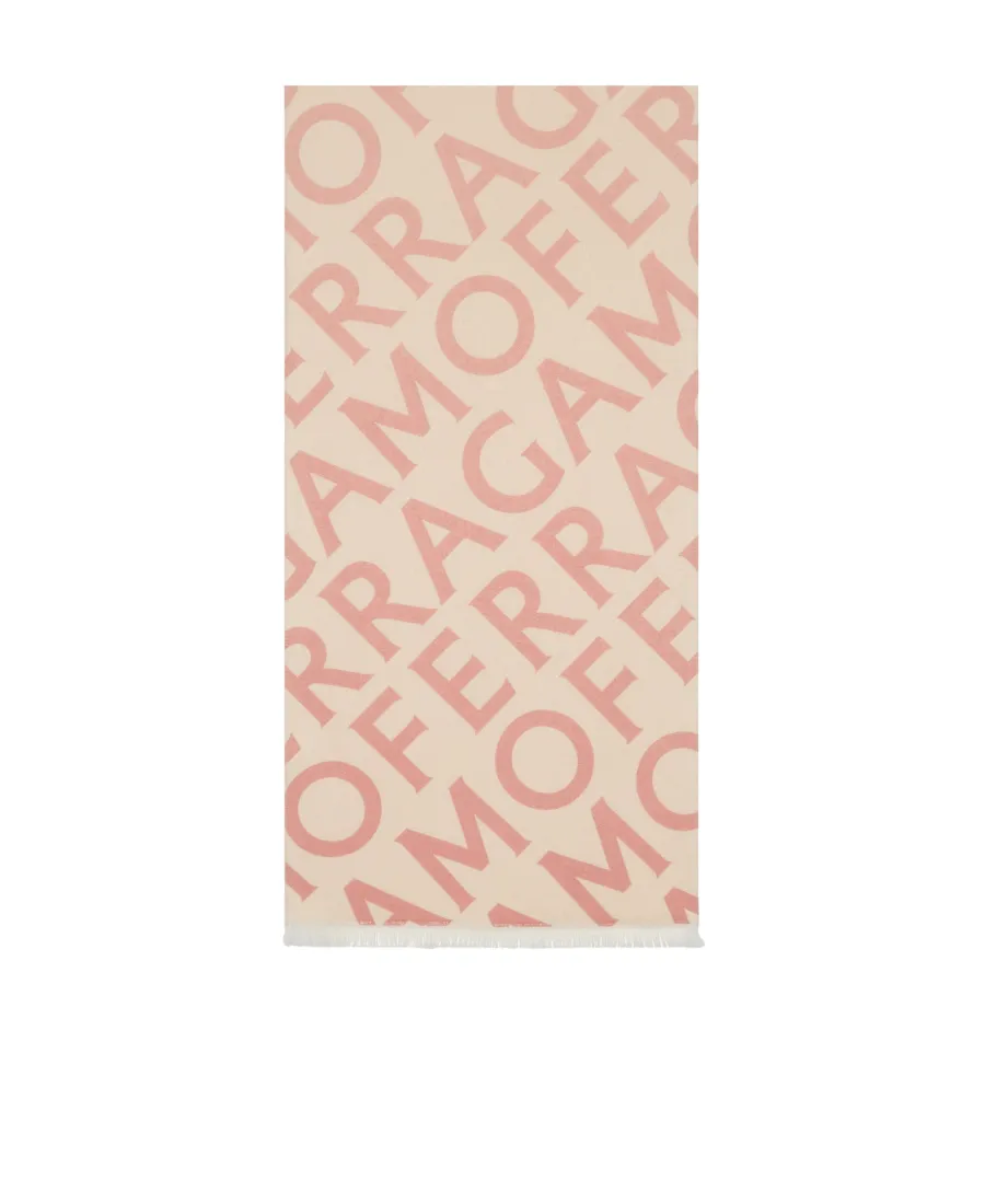 Salvatore Ferragamo Allover Logo Jacquard Scarf