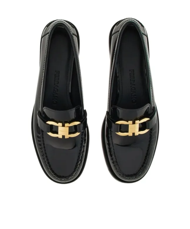 Salvatore Ferragamo Gancini Ornament Moccasins