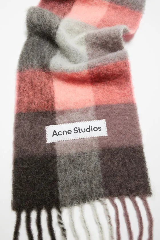 Logo-Appliqué Checked Scarf