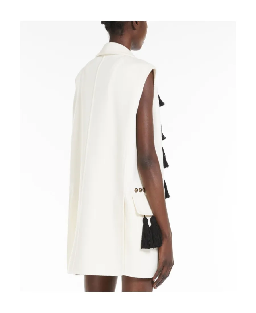 Max Mara Tassle Detailed V-Neck Gilet