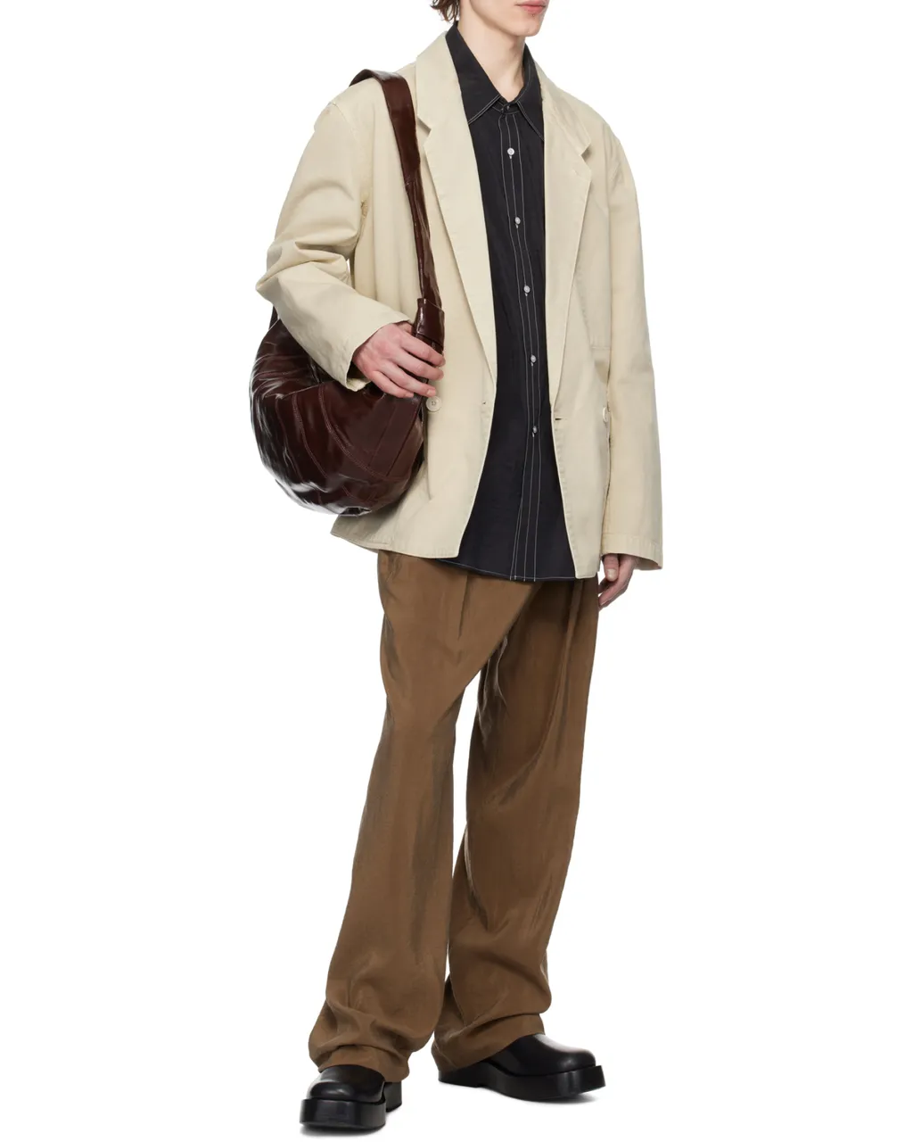 Lemaire Croissant Curve-Edge Shoulder Bag