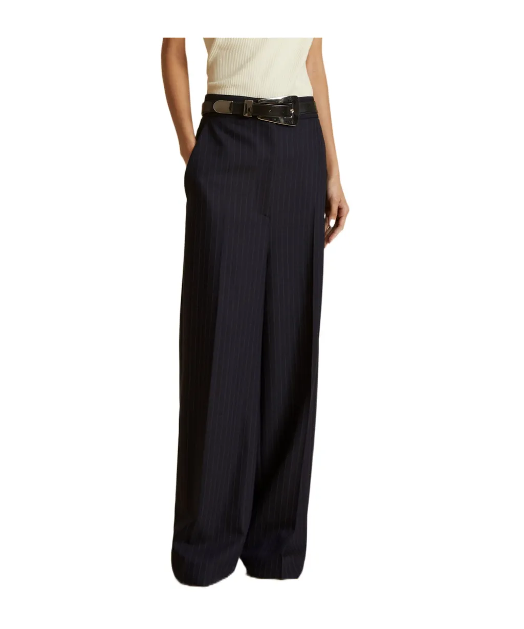 Khaite The Banton Striped Pants