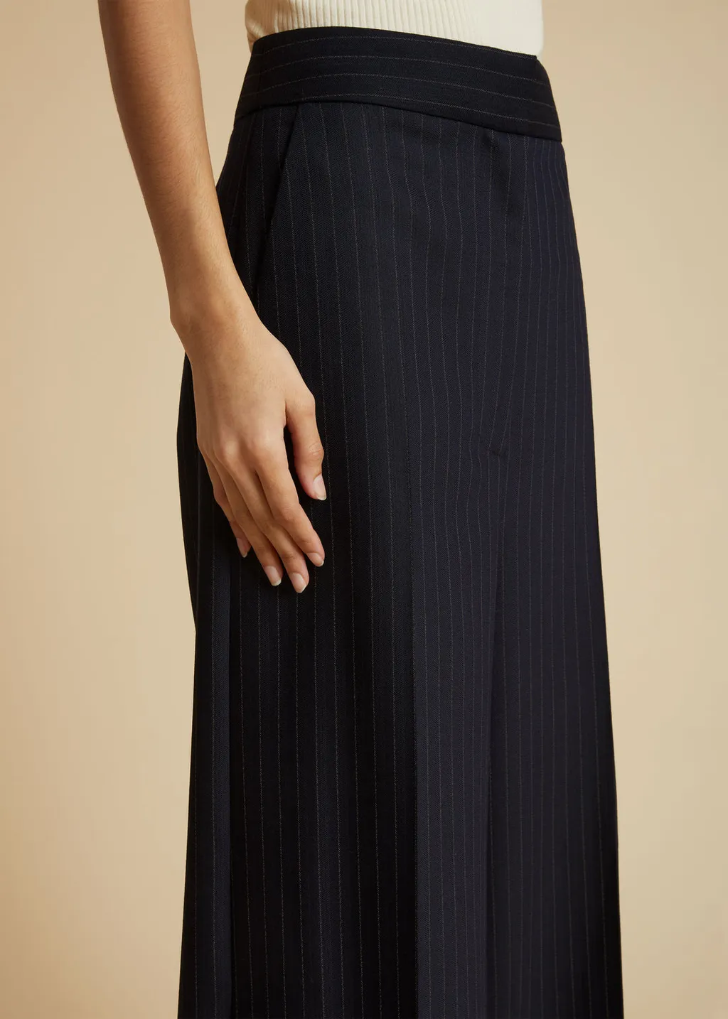 Khaite The Banton Striped Pants