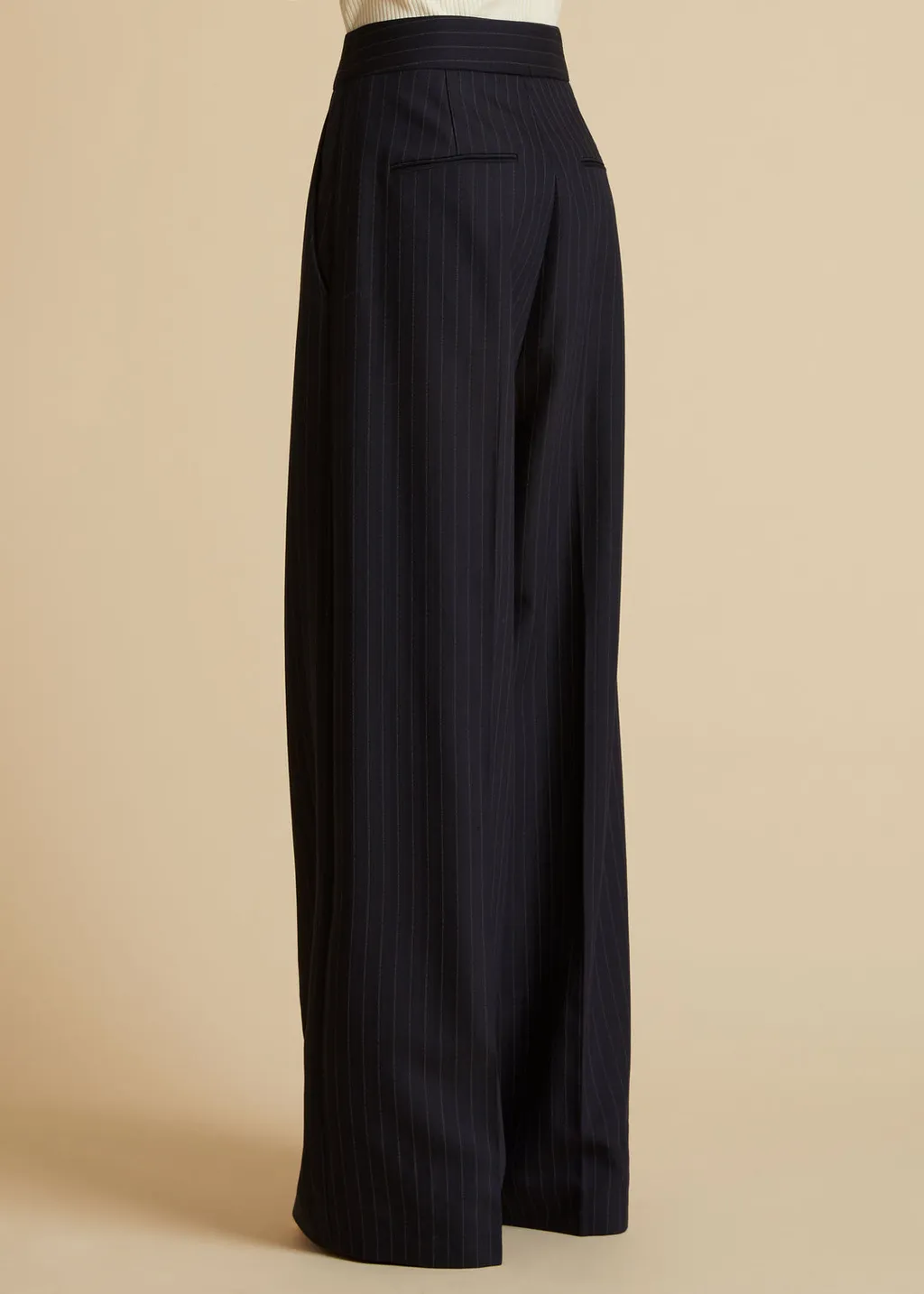 Khaite The Banton Striped Pants