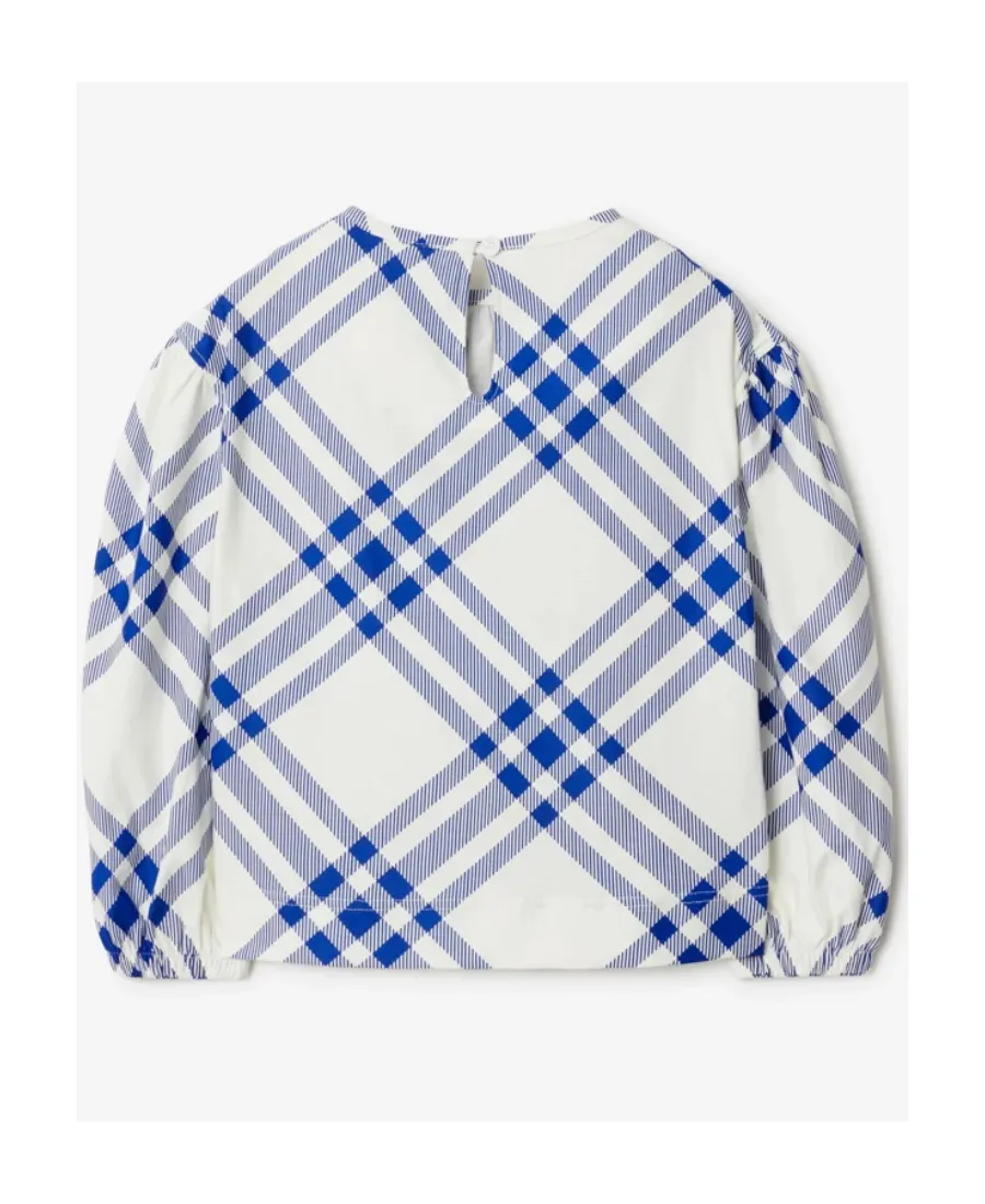 Burberry Kids Checked Long-Sleeved Blouse