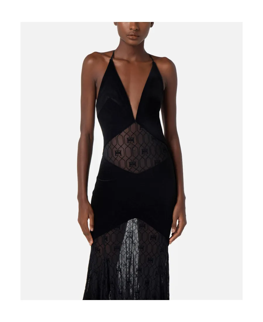 Semi-Sheer Tulle Long Dress