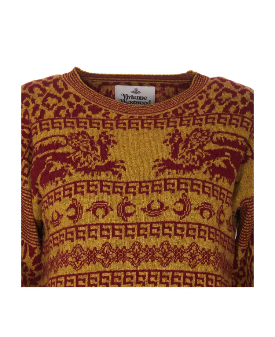 Vivienne Westwood Pattern Intarsia-Knit Crewneck Jumper
