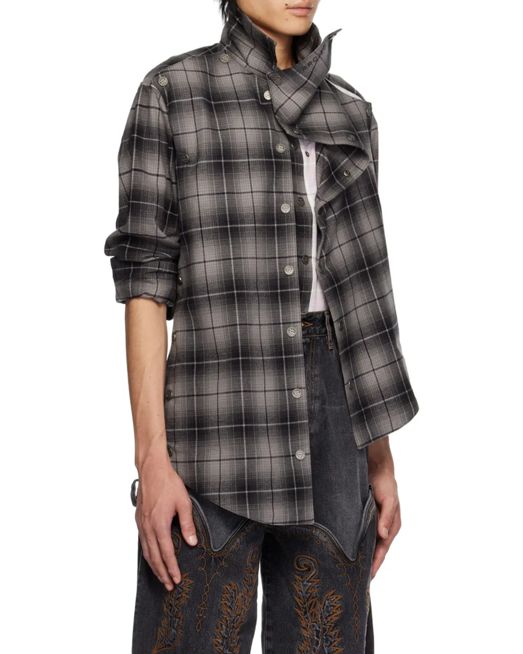 Plaid Long-Sleeved Shirt