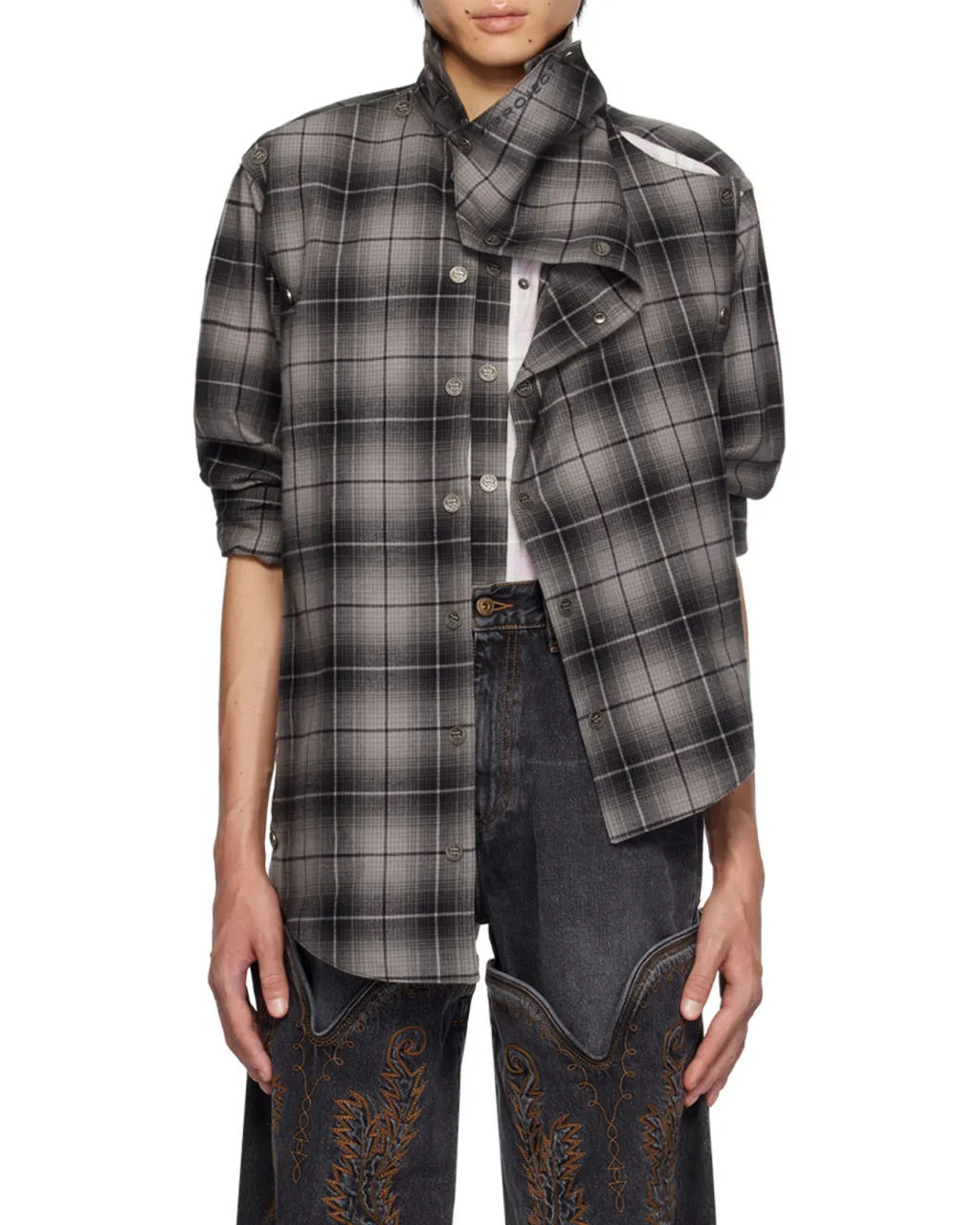 Plaid Long-Sleeved Shirt