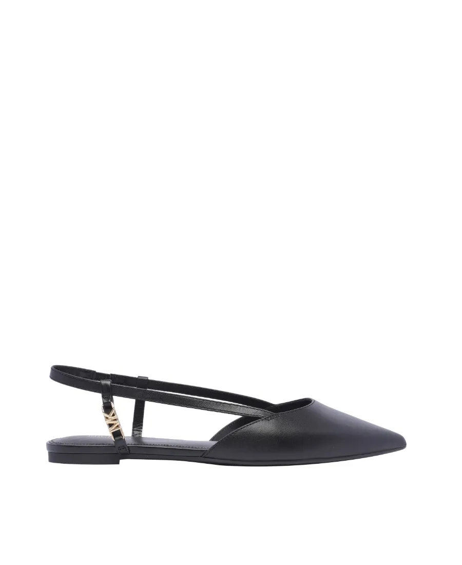 Michael Michael Kors Logo Plaque Pointed-Toe Flat Shoes