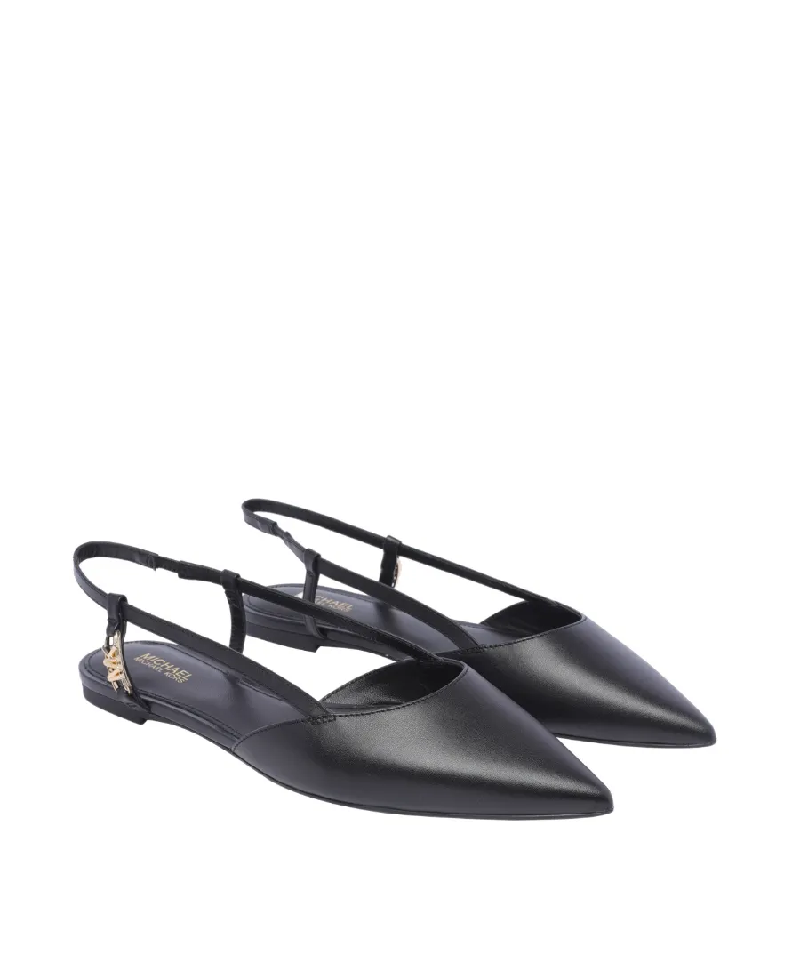 Michael Michael Kors Logo Plaque Pointed-Toe Flat Shoes