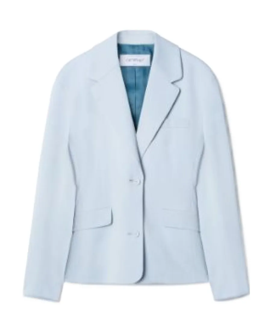 Notched-Lapels Single-Breasted Blazer